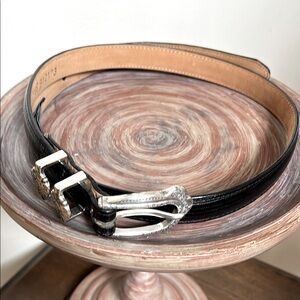Brighton Leather Belt with Silver Buckle 3/4” width 
Size M 30